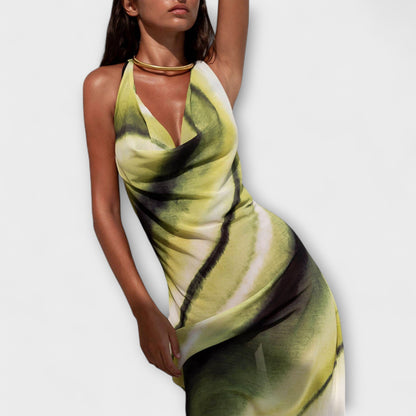 Classic tie-dye gradient maxi dress