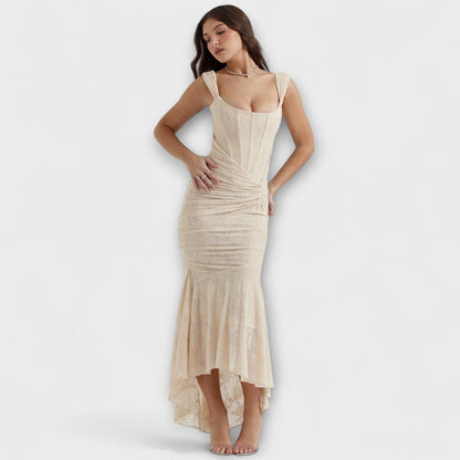 Renske - Long dress with an elegant and sophisticated bodice